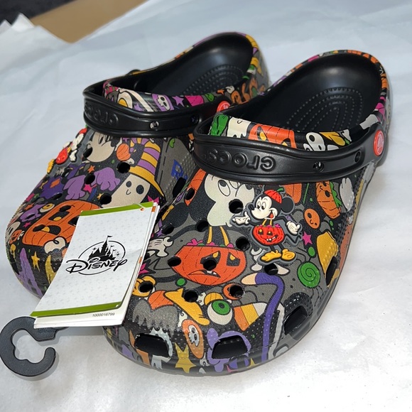 M8/W10 DISNEY CROCS Mickey and Minnie Halloween Shoes - Picture 4 of 14